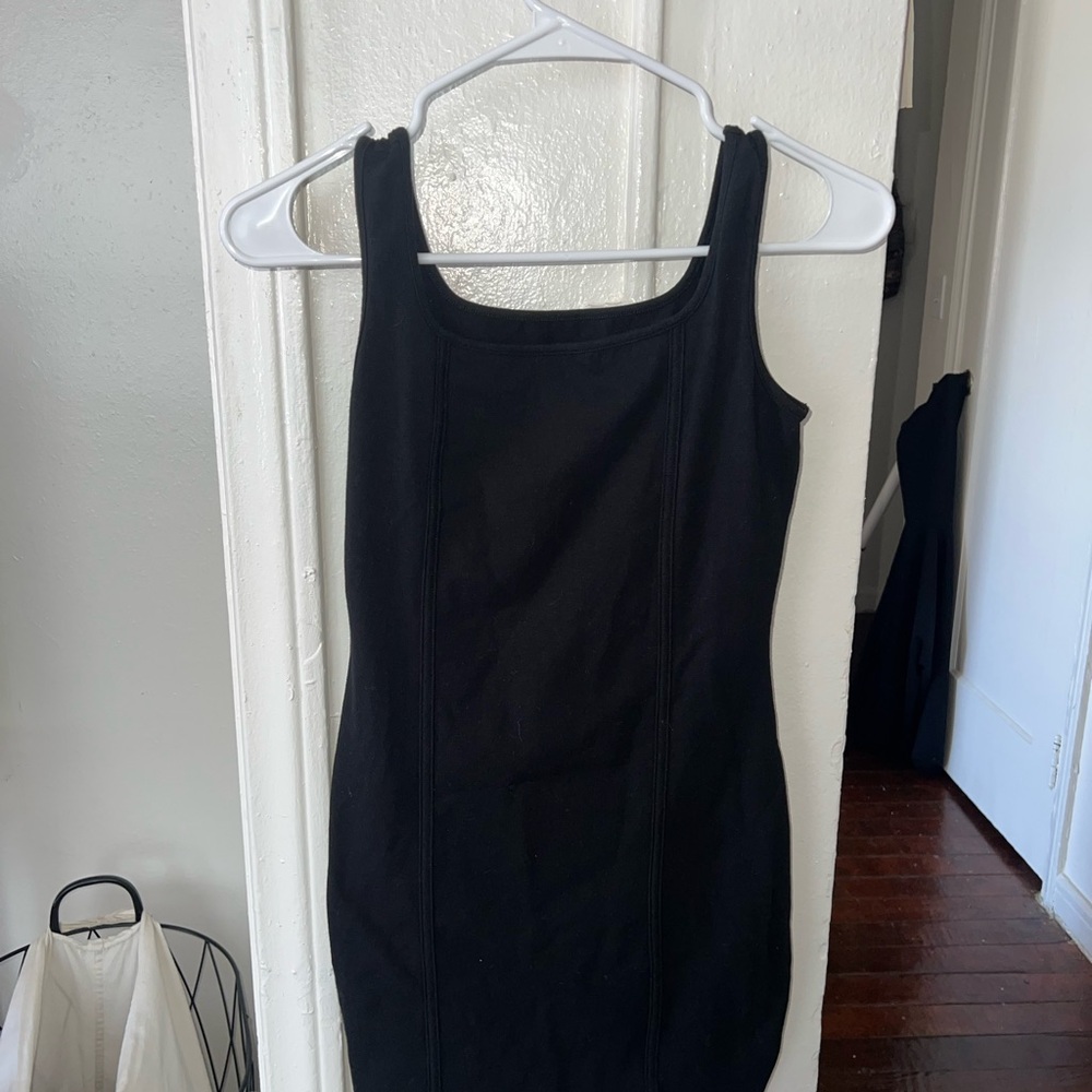 Wild Fable Black Sheath Mini Dress Square Neck Sleeveless
